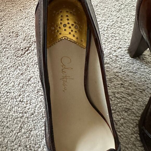 Cole Han Nike Air Patent Leather Heeled Loafer - Picture 3 of 4